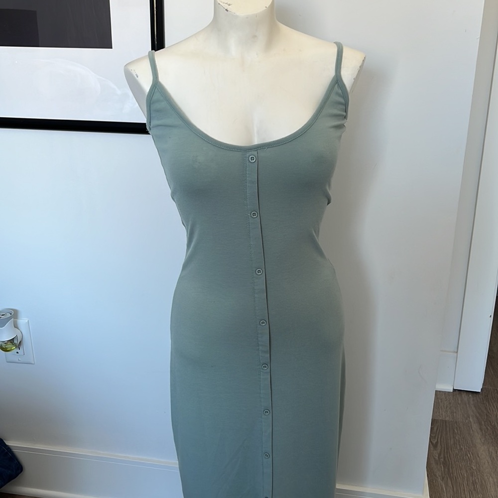 Teal 3/4 Length Dress
